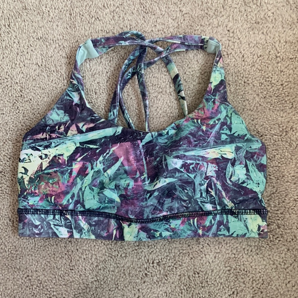 lululemon Energy Bra Iridescent Multi Size 4